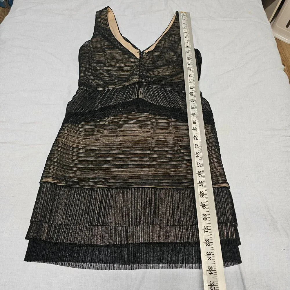 BCBG MaxAzria Sven Sleeveless Mini Dress Women Size M Black Lined Mesh - Picture 8 of 15
